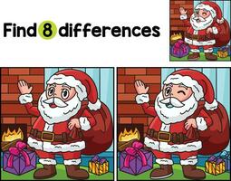 Santa Claus Find The Differences vector