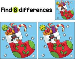 Christmas Stacking Find The Differences vector