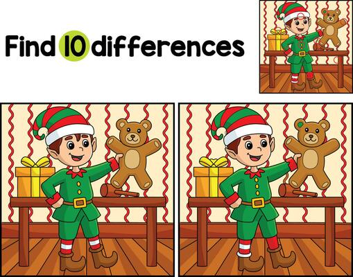 Christmas Spot The Difference Vector Art, Icons, and Graphics for Free