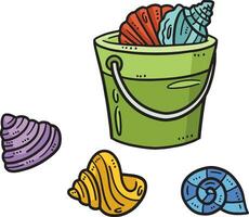 Sea Shells Cartoon Colored Clipart Illustration vector