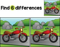 Motorcycle Vehicle Find The Differences vector