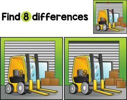 Forklift Vehicle Find The Differences vector