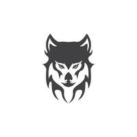 lobo silueta icono y símbolo vector modelo ilustración