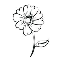 Flower Line Art for print vector