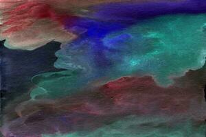 Gradient deep blue red hand-drawn watercolor background photo