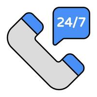 Flat icon of call service vector