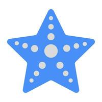 plano icono de estrella pescado vector