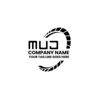 MUJ letter logo creative design with vector graphic, MUJ simple and modern logo. MUJ luxurious alphabet design