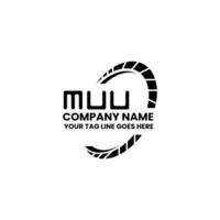 MUU letter logo creative design with vector graphic, MUU simple and modern logo. MUU luxurious alphabet design