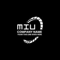MIU letter logo creative design with vector graphic, MIU simple and modern logo. MIU luxurious alphabet design