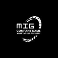 MIG letter logo creative design with vector graphic, MIG simple and modern logo. MIG luxurious alphabet design