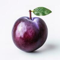 Plum on a light background. photo