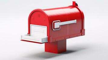 Mailbox background red 3D photo