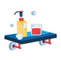 Trendy Bathroom Shelf vector