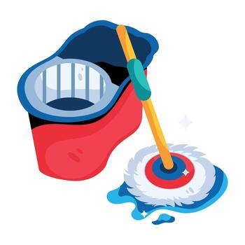 de moda piso limpieza vector