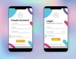 Ui mobile movkup vector