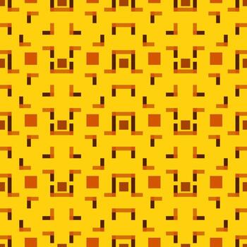 seamless pattern with squares on yellow background. vector