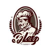 Chef alt Stil realistisch png Maskottchen Logo, ai generativ