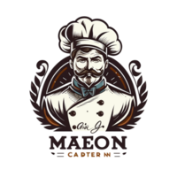 chef vieux style réaliste png mascotte logo, ai génératif