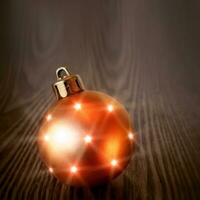 Christmas bronze ball photo