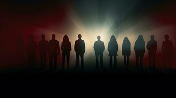 People with abstract backgrounds. silhouette concept photo
