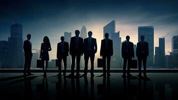 business people in silhouette photo