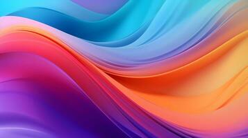 Abstract Color Closeup View of Gradient Colorful Wave AI Generative photo