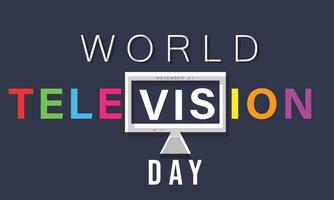 World Television Day. background, banner, card, poster, template. Vector illustration.