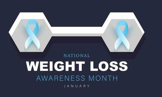 National Weight Loss awareness month. background, banner, card, poster, template. Vector illustration.