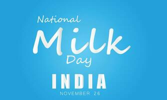 National milk day india. background, banner, card, poster, template. Vector illustration.