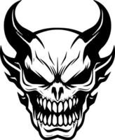 Skull, Black and White Vector illustration