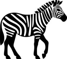 Zebra, Minimalist and Simple Silhouette - Vector illustration