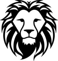 Lion, Black and White Vector illustration