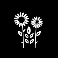 Flowers, Minimalist and Simple Silhouette - Vector illustration