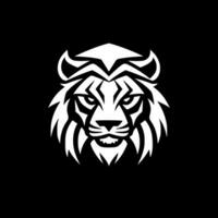 Tiger, Black and White Vector illustration