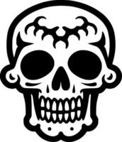 Skull, Black and White Vector illustration