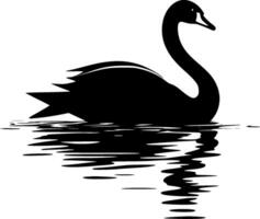 cisne, minimalista y sencillo silueta - vector ilustración