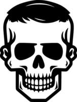 Skull - Black and White Isolated Icon - Vector illustration