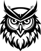 Owl - Black and White Isolated Icon - Vector illustration