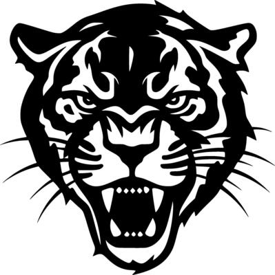 Panther - Black and White Isolated Icon - Vector illustration