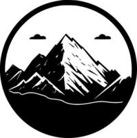 Mountain, Black and White Vector illustration