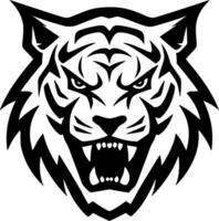 Tiger, Black and White Vector illustration