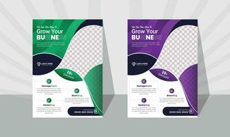 A4 size, front and back pages, infographics, vector brochure layout template. simple to update and use.