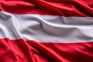Waving flag of Austria. National symbol of country and state photo