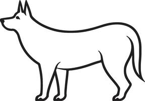 dog outline free vector