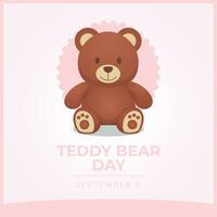 Teddy bear day design template good for celebration. bear vector illustration. flat design. vector eps 10.