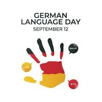 German language day design template good for celebration. german language design. vector design eps 10.