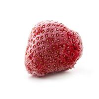 Strawberry. Frozen strawberry isolated on white background photo