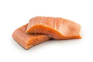 Salmon fish. Salmon fillet isolated on white photo