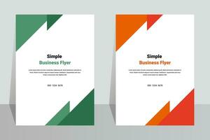 Simple business company A4 flyer template vector